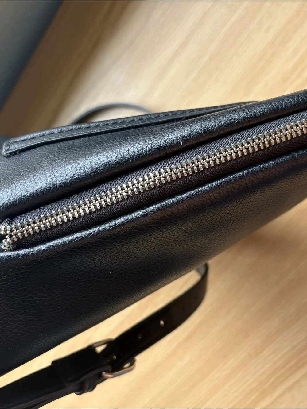 Apt. 9 Black Pebbled Leather-Look Crossbody Messenger Bag